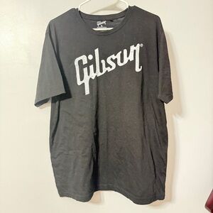 Gibson Men’s Classic Black Logo T Shirt Size XL Short Sleeve
